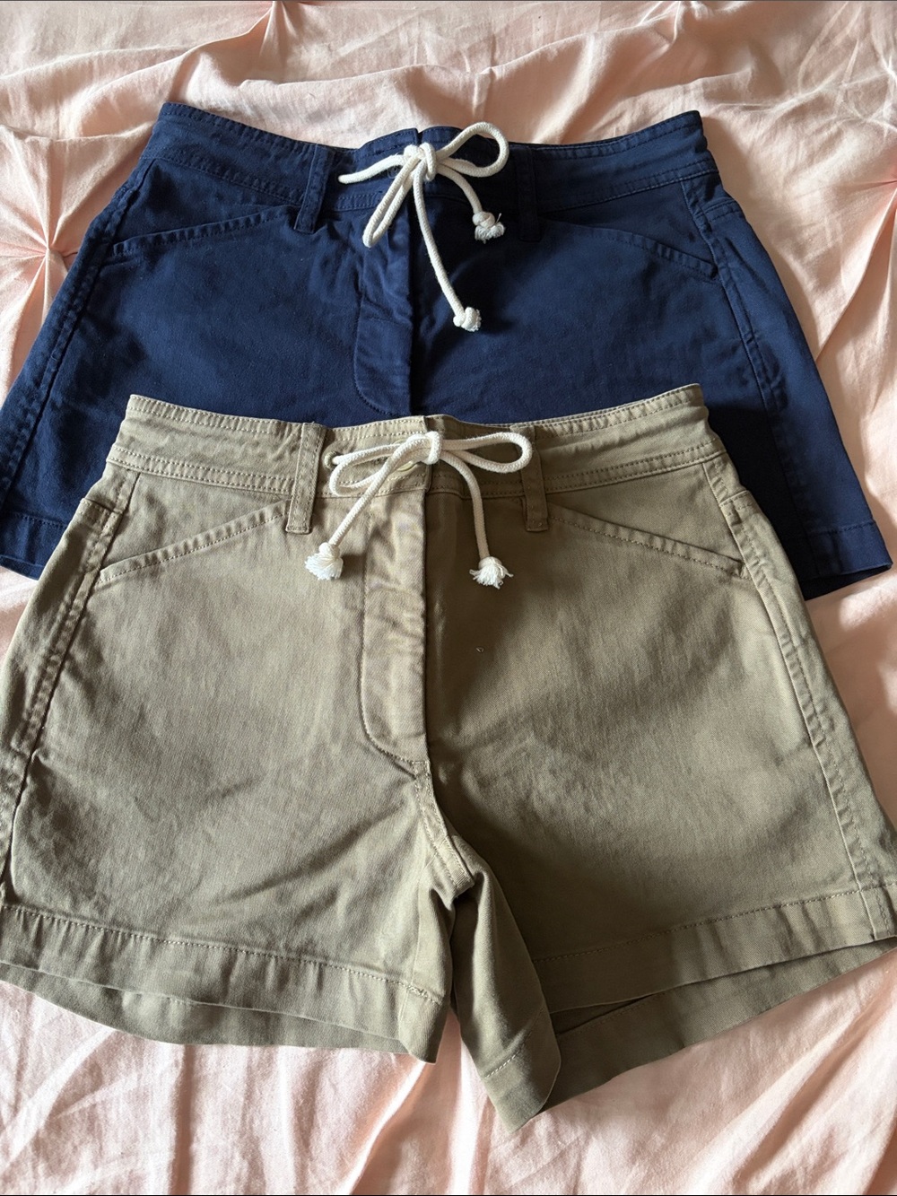 Bundle of 2 J Crew 4” Coastal Chino in Navy / Khaki size 0